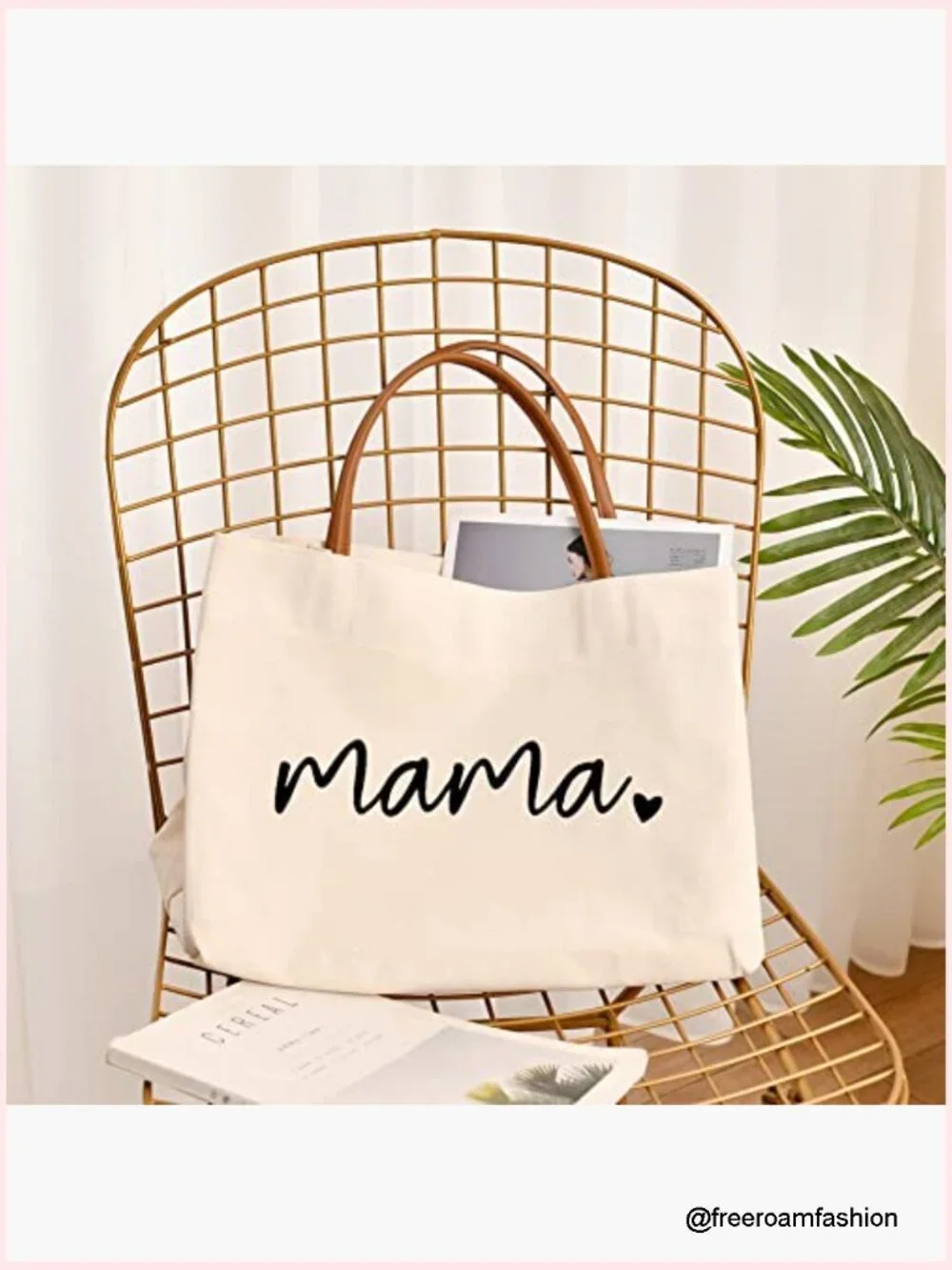 Canvas Tote Bag - Large Mom Life Bag for Travel Shopping Beach Hospital